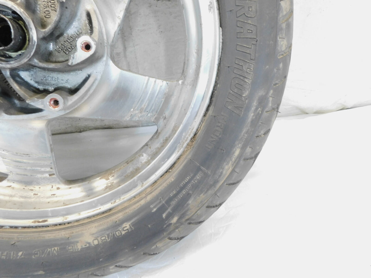 1999-2001 Kawasaki Vulcan 1500 VN1500 Nomad Cast Silver Front Wheel Rim & Tire - C3 Cycle