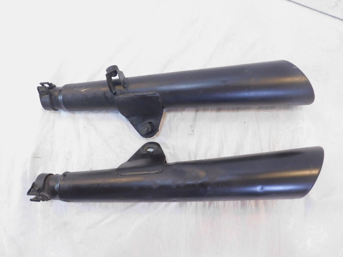 1982-1983 Yamaha XJ750 Maxim 750 Black Left/Right Exhaust Muffler System Pipes - C3 Cycle