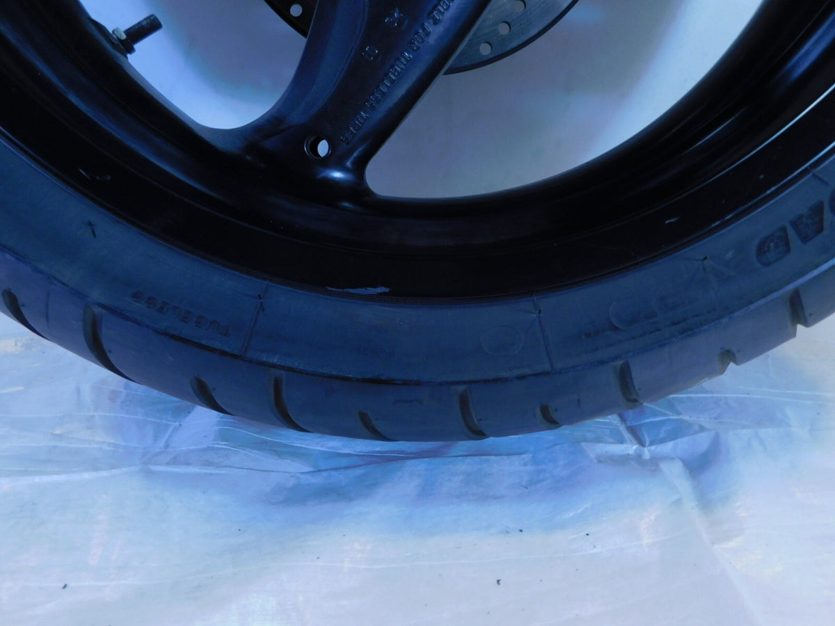 2002 & 2003 Ducati Monster 620 750 & 800 Black Rear Wheel Rim & Tire - Straight - C3 Cycle