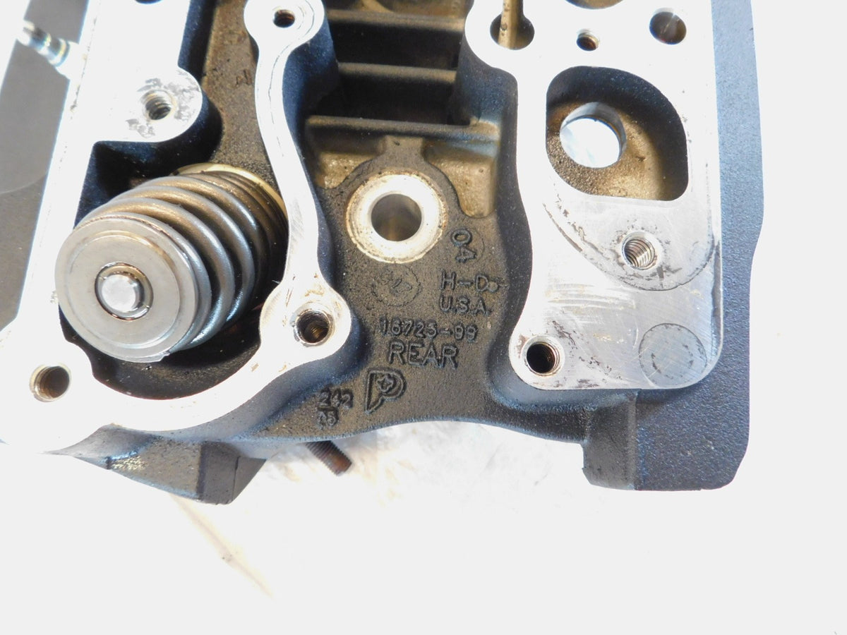 2005 Harley Davidson Softail & Dyna Black Cylinder Heads w/ Springs & Valves - C3 Cycle