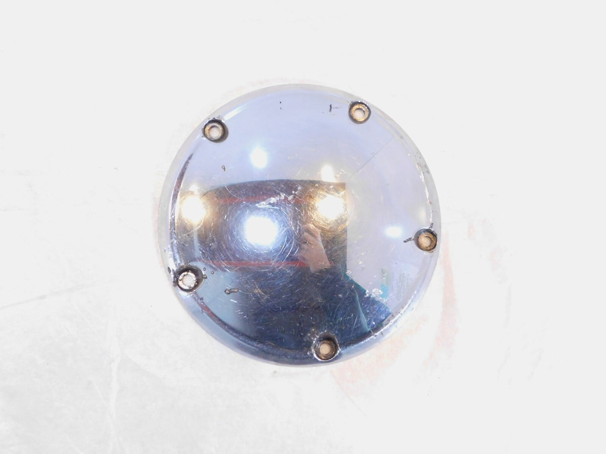 Harley Davidson Twin Cam Dyna Softail Left Engine Chrome Derby Clutch Cover - C3 Cycle