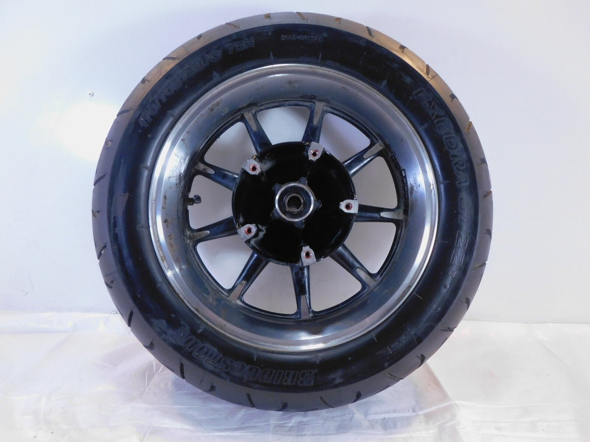 2009 Kawasaki Vulcan 1700 Nomad Voyager VN1700 Silver Rear Wheel Rim & Tire - C3 Cycle