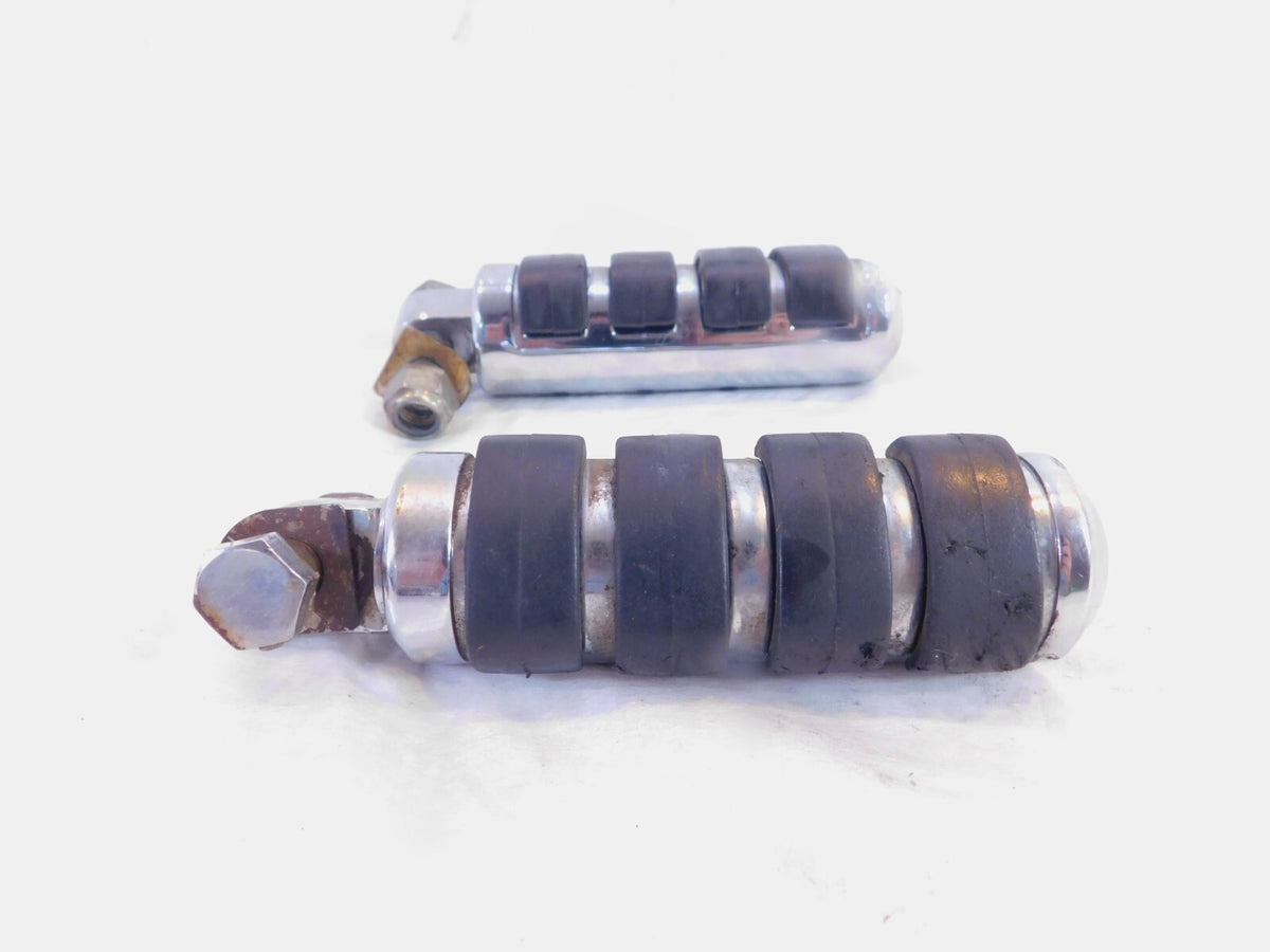 Harley Touring Dyna Sportster & Softail ISO Chrome & Rubber Footpeg Footrests - C3 Cycle