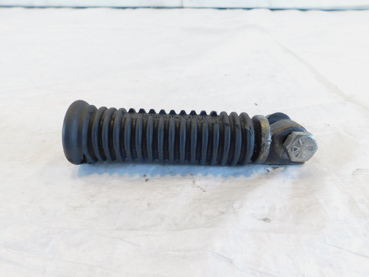 One Harley Touring FXR Dyna Sportster & Softail Black Rubber Footpeg Footrest - C3 Cycle