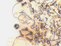 1975 75 BMW Airhead R75 R75/6 Misc Nuts Bolts Brackets Hardware Parts Box Lot - C3 Cycle