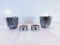 Pair Harley Davidson Sportster 1200 Silver Engine Cylinder Jugs w Wiseco Pistons - C3 Cycle
