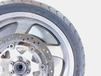 Honda GL1800 Goldwing 1800 Silver Cast 5 Front Wheel Rotors Rim & Tire - Crack - C3 Cycle