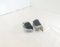 Harley Touring FXR Dyna Sportster & Softail Chrome & Rubber Footpegs Footrests - C3 Cycle