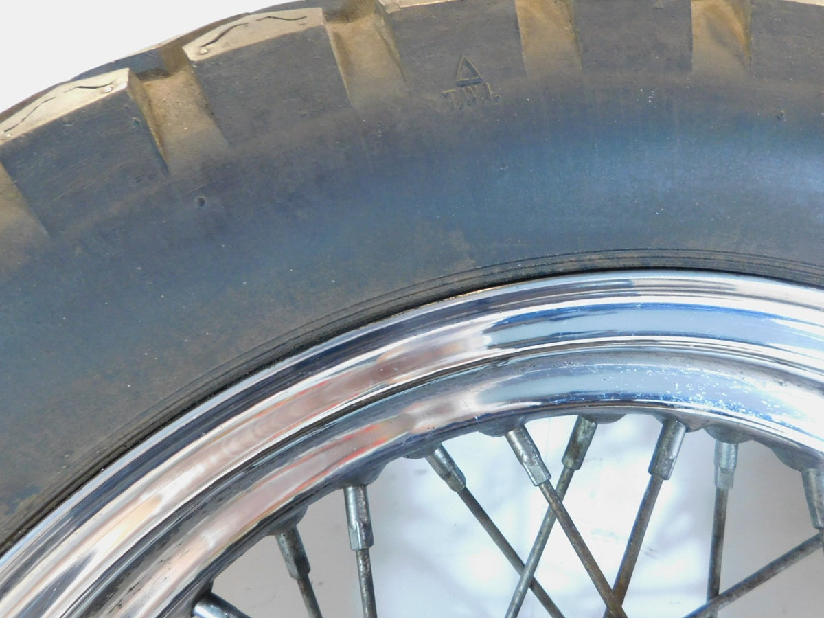 1970-1977 Harley Davidson XLH Ironhead Sportster 900 1000 Laced Rear Wheel -BENT - C3 Cycle