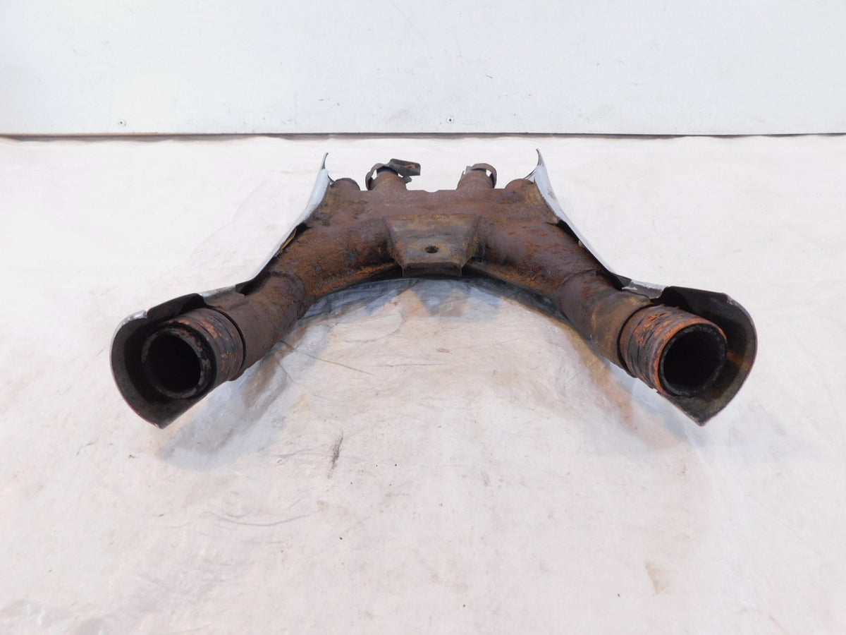 82-83 Yamaha XJ750 Maxim 750 Exhaust Muffler System Mid Pipe Chamber Manifold - C3 Cycle