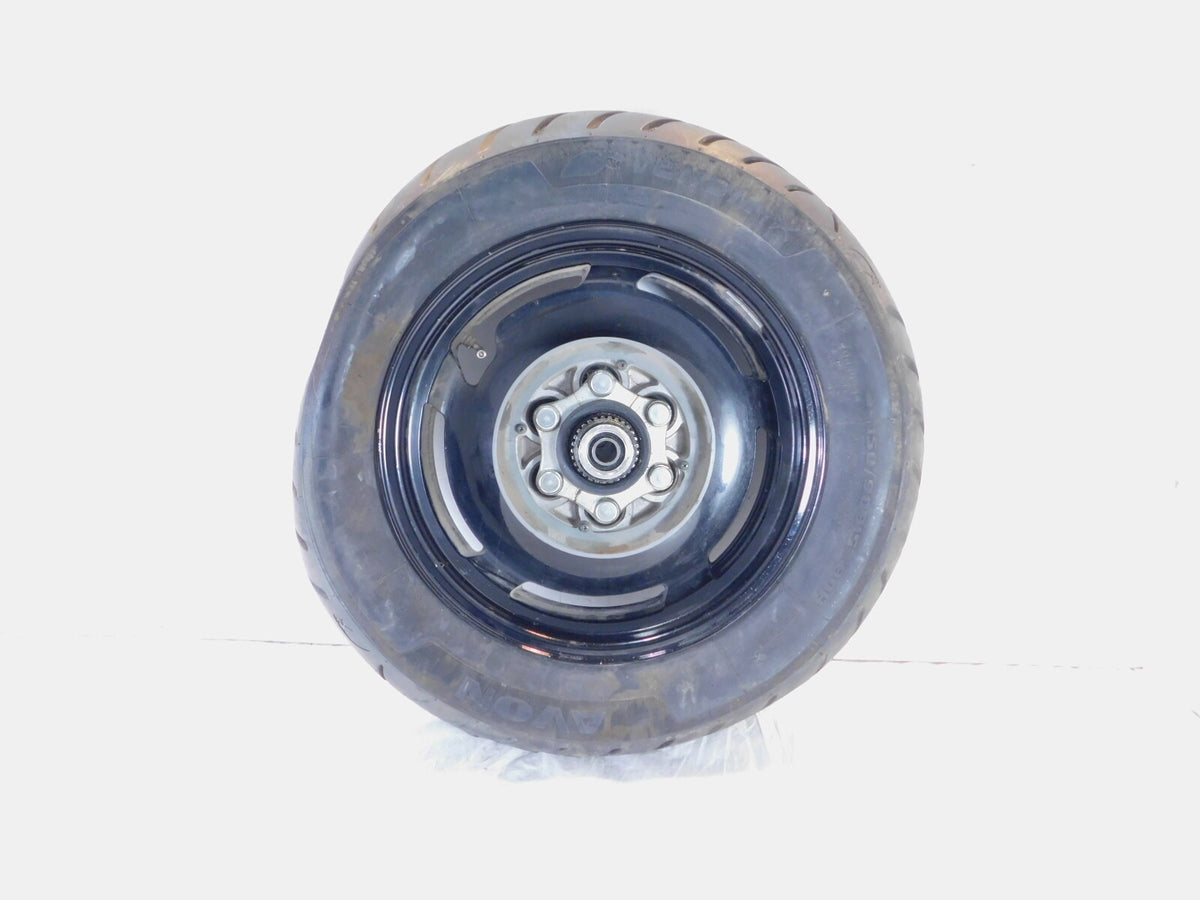 1996 1997 1998 Yamaha V-Max 1200 VMX12 OEM Black Cast Rear Wheel Rim Tire -Bent - C3 Cycle
