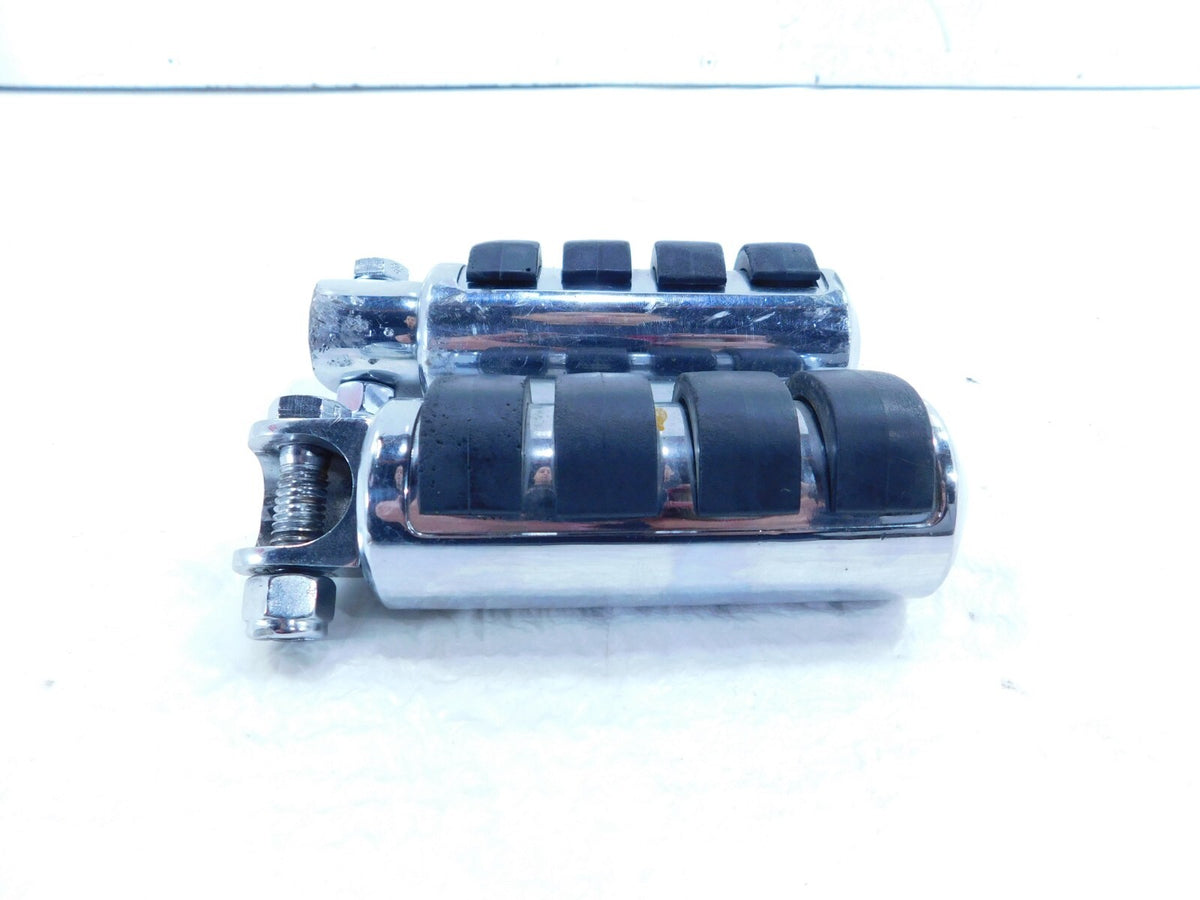 Harley Touring Dyna Sportster & Softail ISO Chrome & Rubber Footpeg Footrests - C3 Cycle