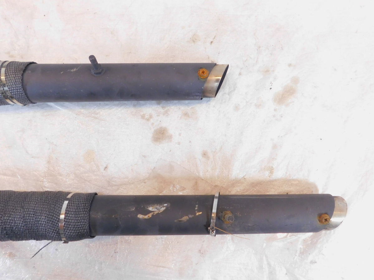 2004-2007 Honda Shadow 750 Aero VT750 Black Exhaust Header Pipe Mufflers - C3 Cycle