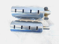 Pair Harley Touring Dyna Sportster & Softail Chrome & Rubber Footpeg Footrests - C3 Cycle