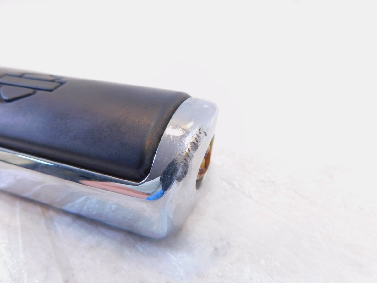 Pair Harley Touring Dyna Sportster & Softail Chrome & Rubber Footpeg Footrests - C3 Cycle