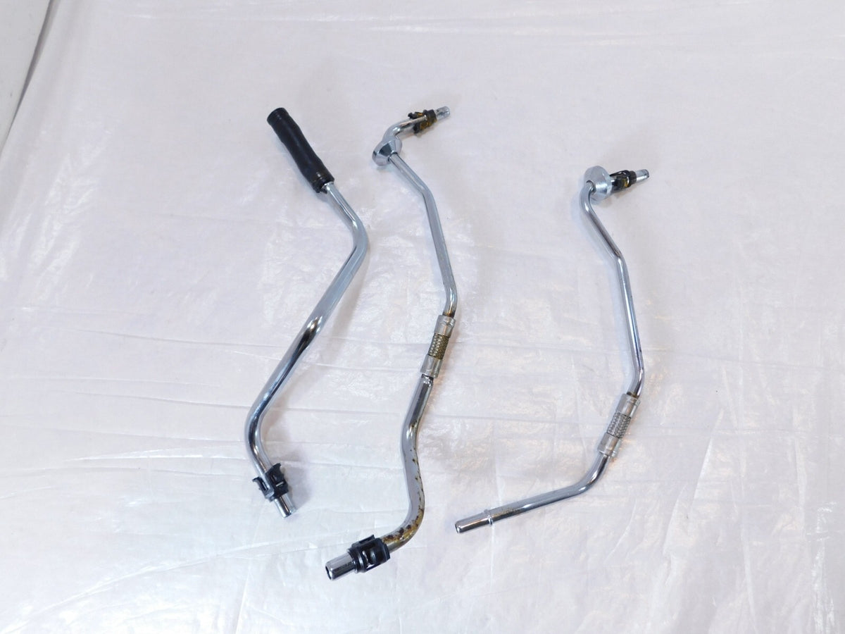 Harley Davidson Softail Heritage Classic Fat Boy Chrome Oil Tank Pipe Hose Lines - C3 Cycle