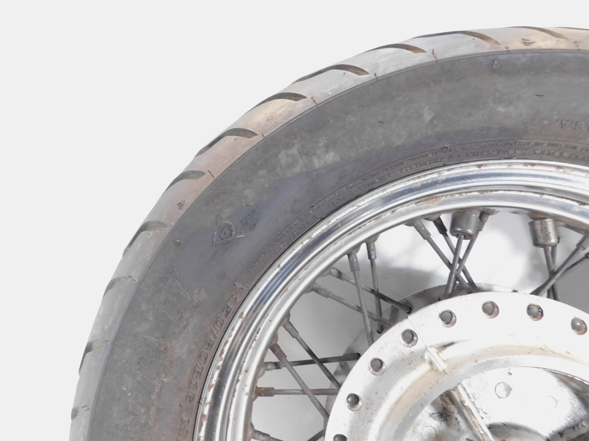 Kawasaki Vulcan 800 1500 Classic Fi Drifter Rear Spoked Wheel Rim & Tire -Bent