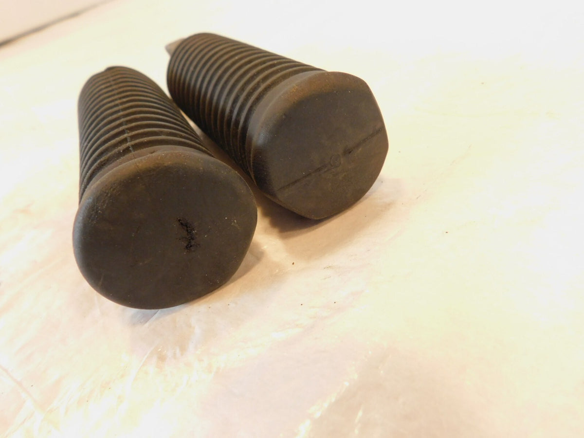 Harley Touring FXR Dyna Sportster Softail Large Black Rubber Footpegs Footrests - C3 Cycle