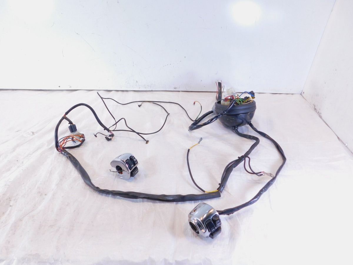 Harley Sportster 883 1100 & 1200 Wire Wiring Harness Headlight & Chrome Switches - C3 Cycle