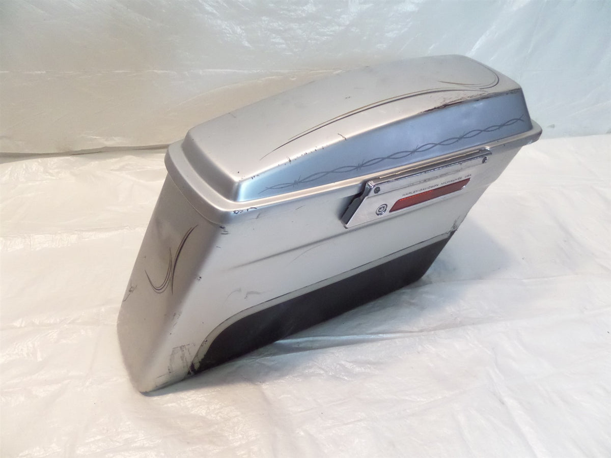 Harley Davidson Road King Electra Glide 100th Anniversary Silver Right Saddlebag