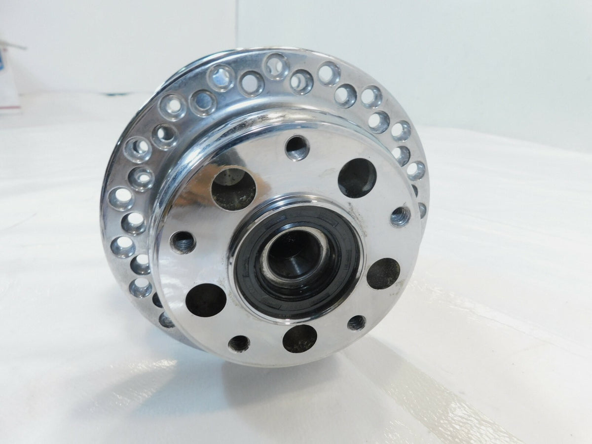 Harley Davidson Softail & Dyna Wide Glide Custom Chrome Laced Front Wheel Hub - C3 Cycle