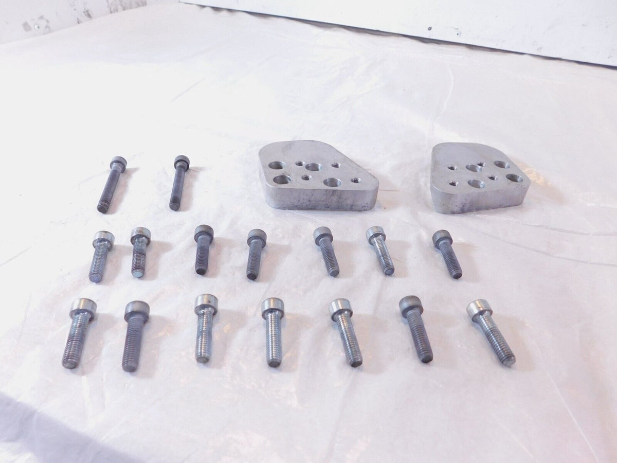 1995-2001 BMW R1100RT 1100 RT Silver Left/Right Handlebar Handle Riser Plates - C3 Cycle