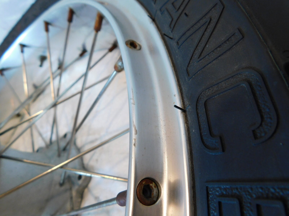 2001-2007 Aprilia ETV1000 Caponord 1000 Silver 19" Spoked Front Wheel Rim & Hub - C3 Cycle