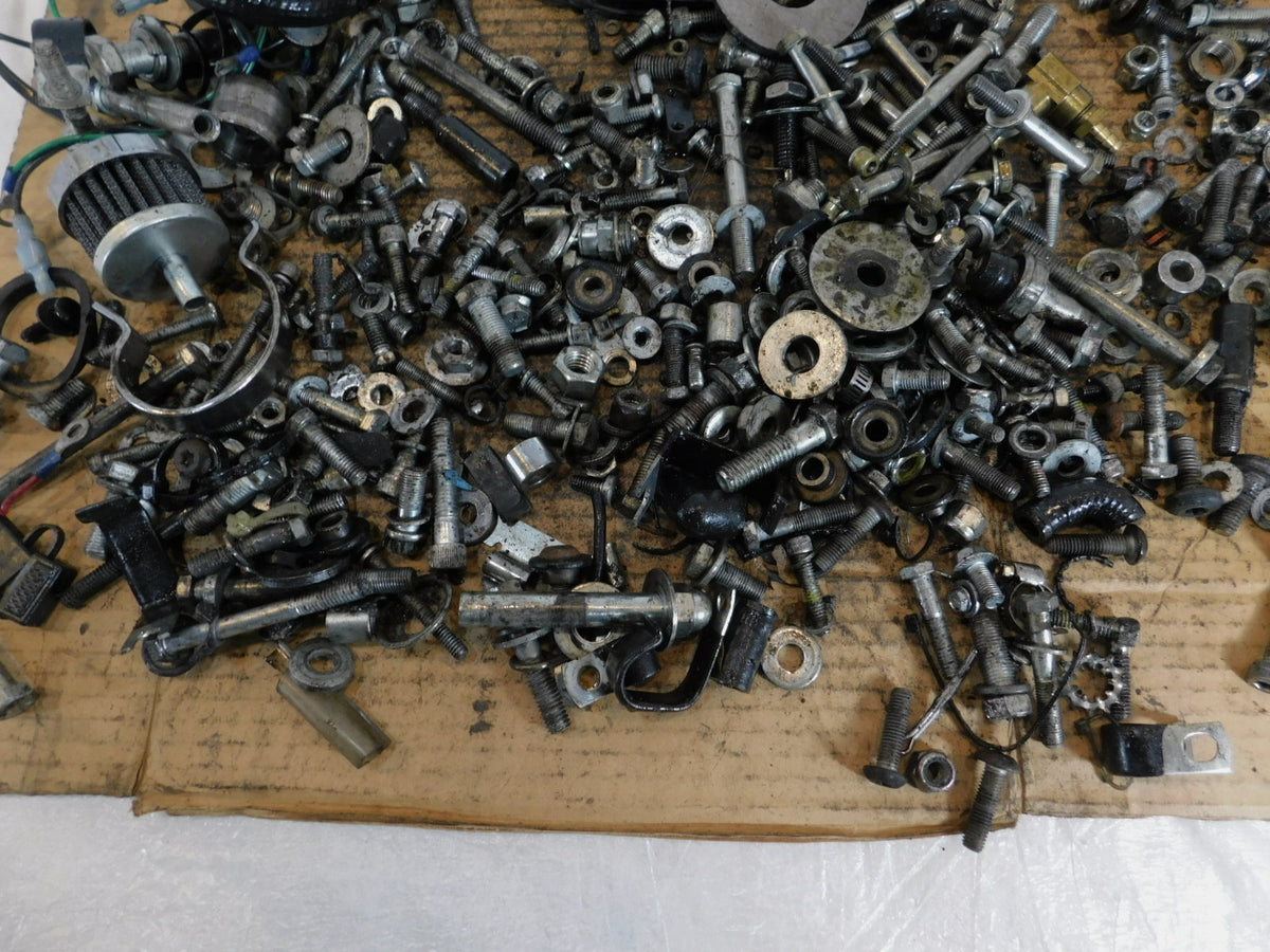 1989 89 Harley Davidson Tour & Electra Glide Nuts Bolts & Brackets Parts Box Lot - C3 Cycle