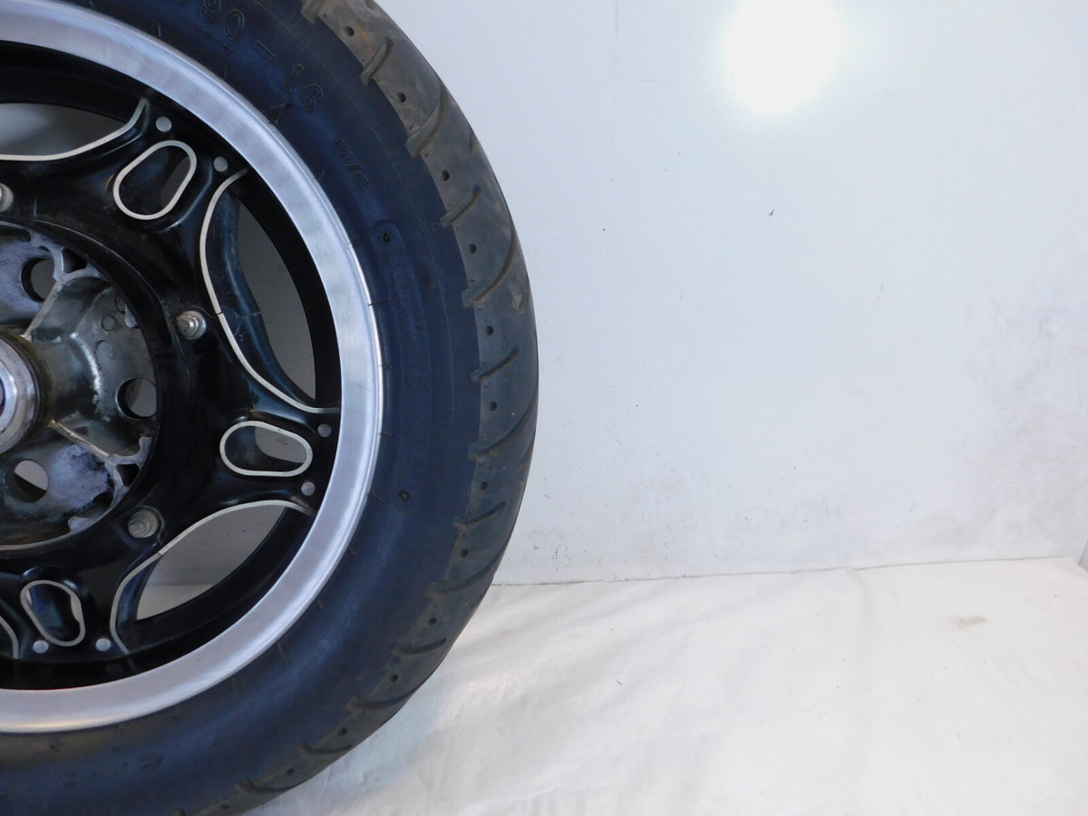 80-82 Honda CB650 CB750 Custom 650 750 Black Rear Wheel Rim & Tire 2.5"x16" - C3 Cycle
