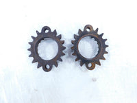 1976 76 Moto Guzzi Convert I V1000 Engine Exhaust Header Pipe Mount Nut Flanges - C3 Cycle