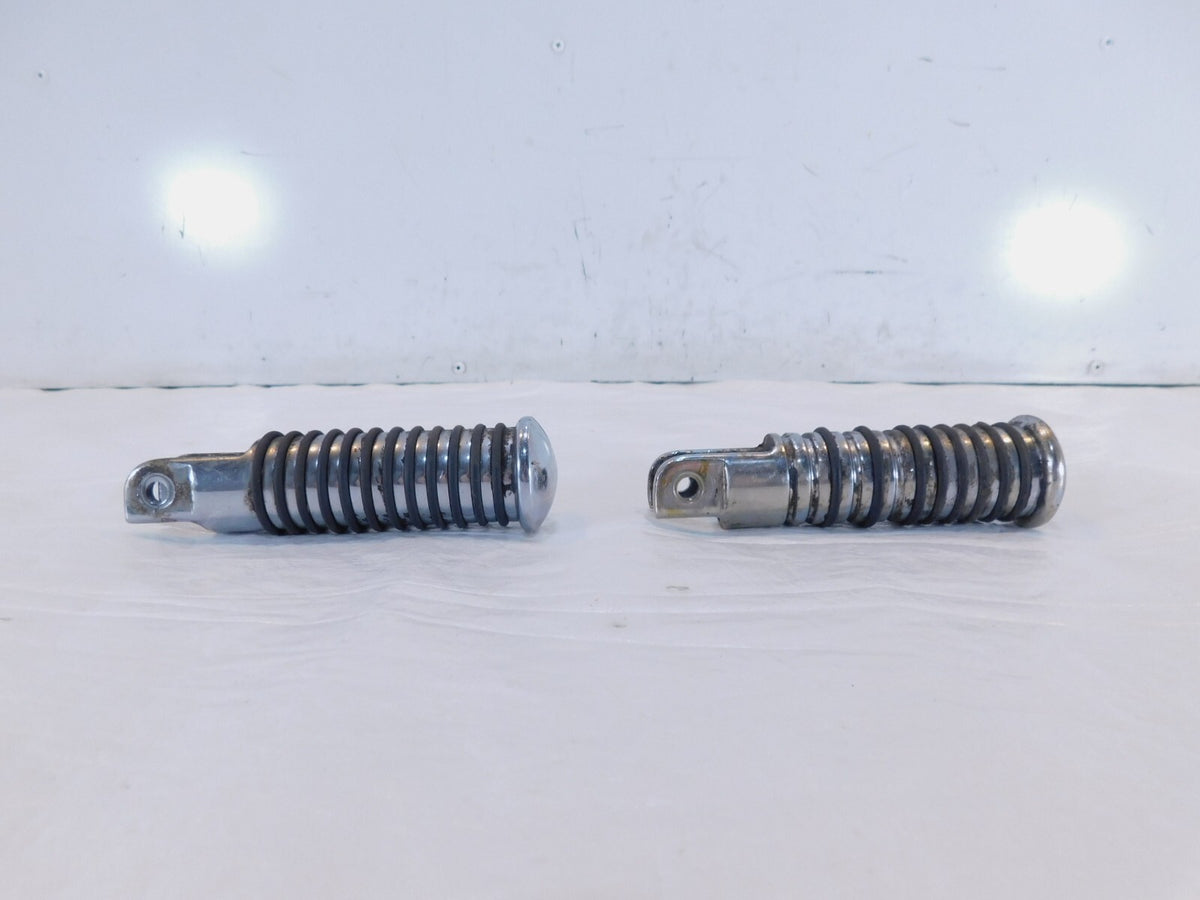 Harley Touring FXR Dyna Sportster & Softail Chrome & Rubber Footpegs Footrests - C3 Cycle