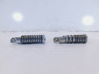 Harley Touring FXR Dyna Sportster & Softail Chrome & Rubber Footpegs Footrests - C3 Cycle