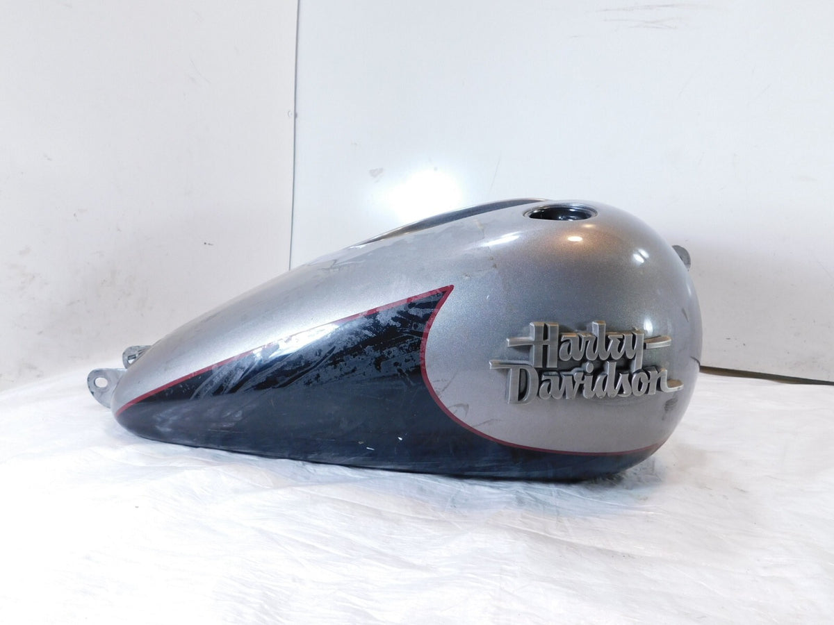 10-17 Harley Davidson Dyna Wide Glide & Street Bob Gray Fuel Gas Tank - DENTED - C3 Cycle