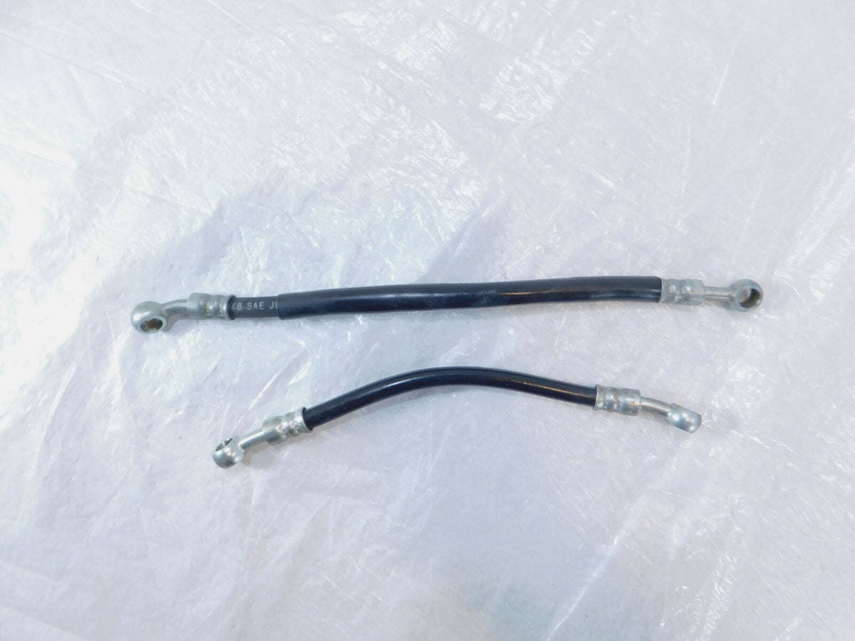 Pair Suzuki RF600 & RF900 Black Engine Motor Cylinder Block Oil Hose Line Pipes - C3 Cycle