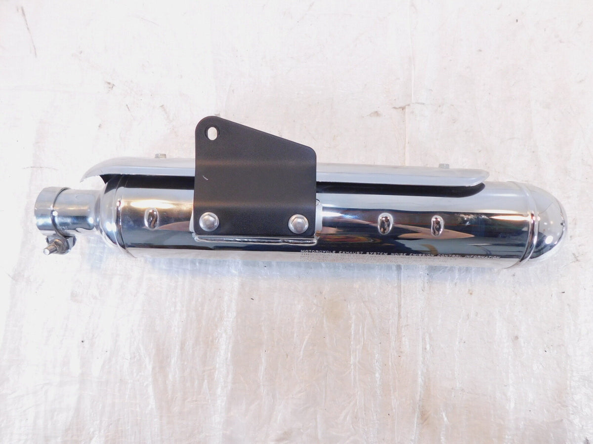 Royal Enfield Meteor 350 Euro 5 Chrome Rear Exhaust System Muffler Pipe & Shield - C3 Cycle
