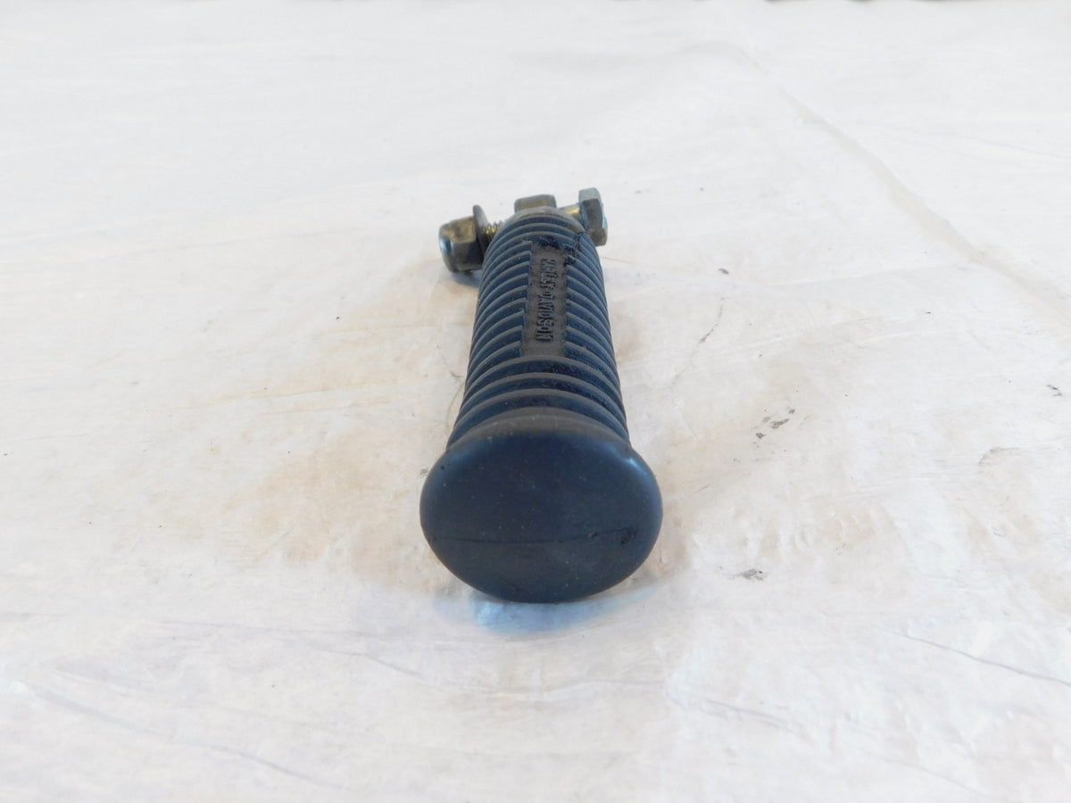 One Harley Touring FXR Dyna Sportster & Softail Black Rubber Footpeg Footrest - C3 Cycle