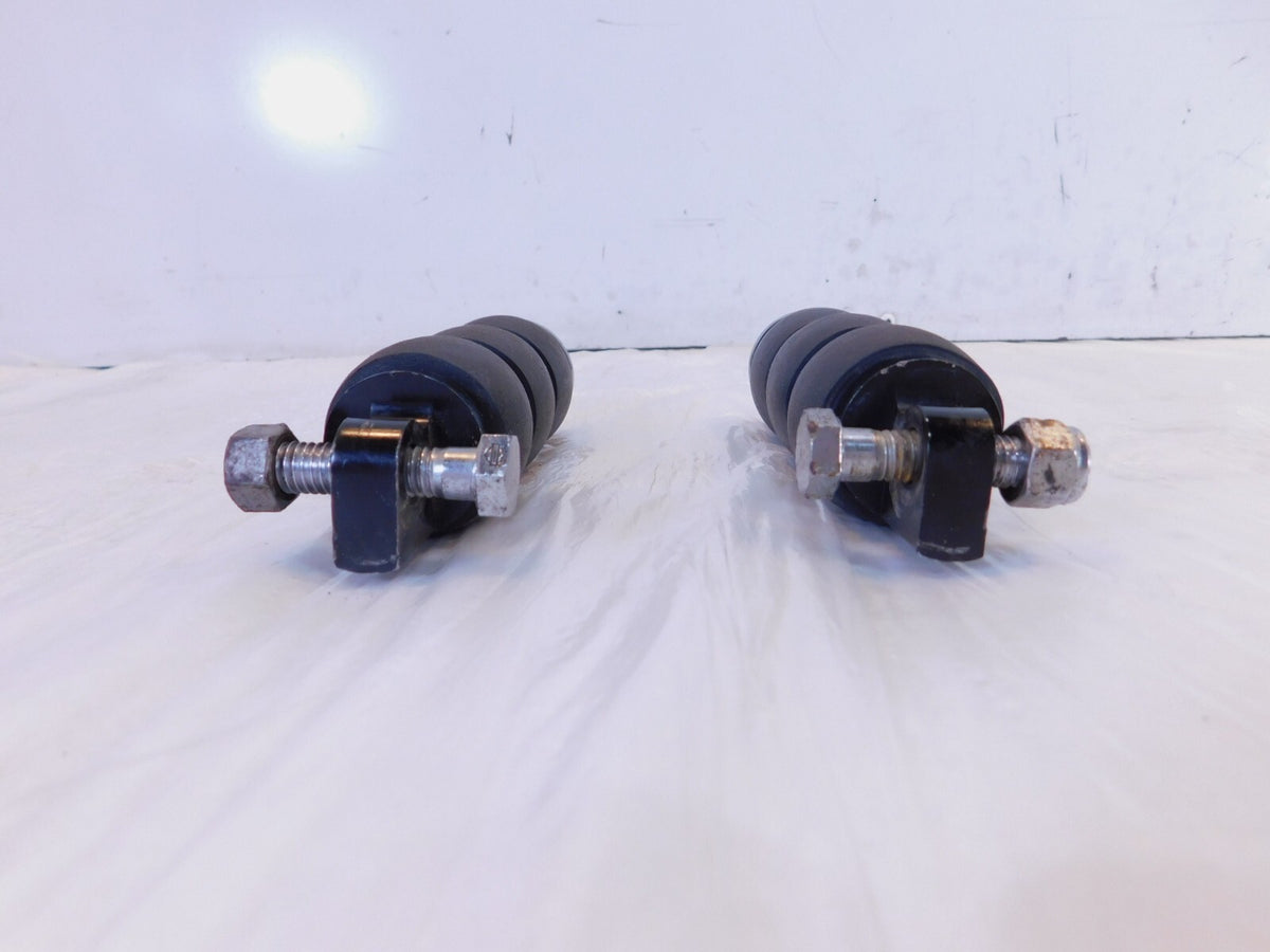 Pair Harley Touring FXR Dyna Sportster & Softail Black ISO Peg Footpeg Footrests - C3 Cycle