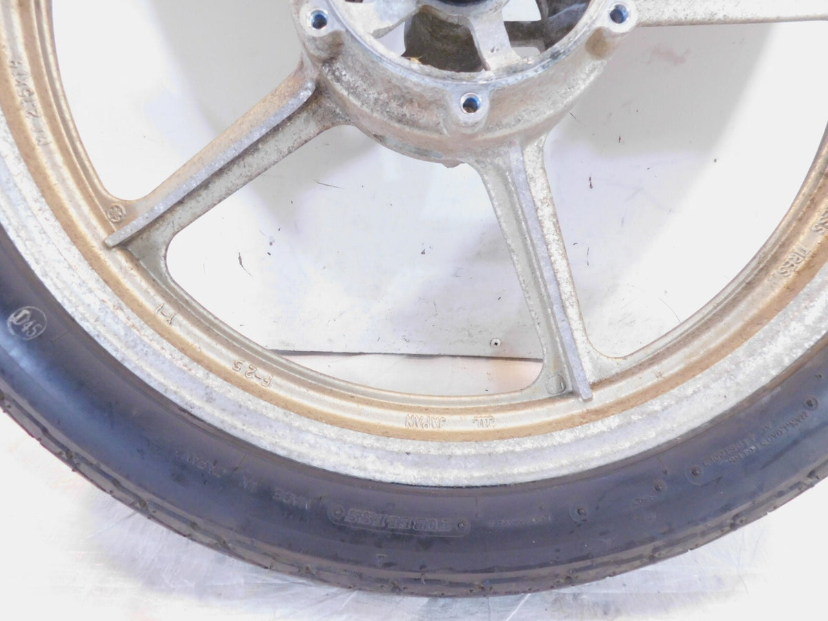 1990-1997 90-97 Yamaha Virago 750 XV750 Silver Cast Front Wheel Rim & Tire - C3 Cycle