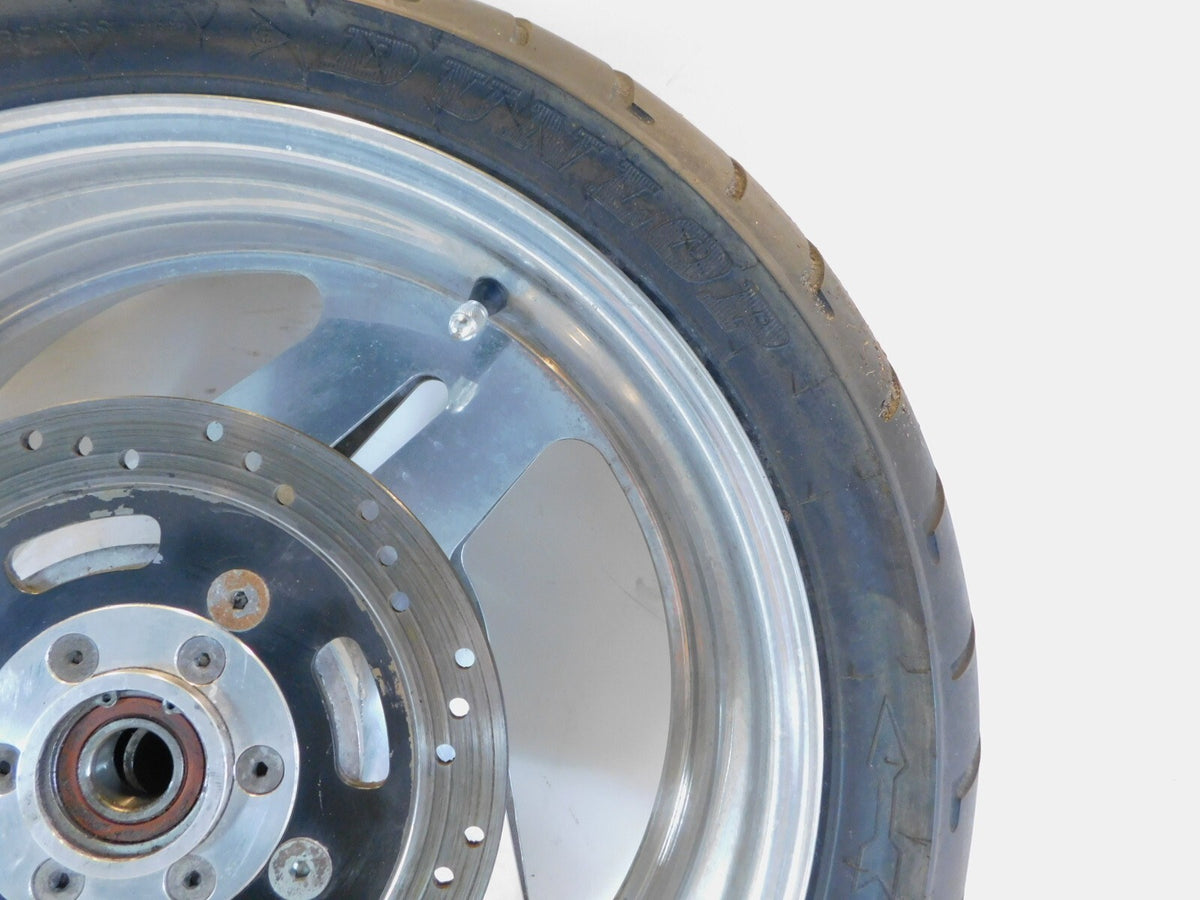 1995 & 1996 Buell M2 Thunderbolt Marchesini Silver Rear Wheel Rim & Tire - C3 Cycle
