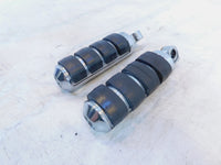 Harley Touring Dyna Sportster & Softail ISO Chrome & Rubber Footpeg Footrests - C3 Cycle