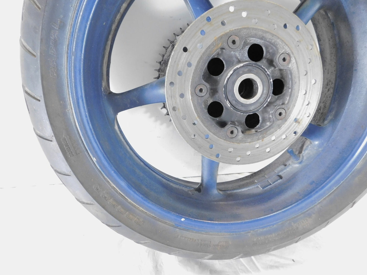 2003-2009 Yamaha YZFR6S YZF R6S & YZFR6 R6 Blue Rear Wheel Rim and Rotor - Bent - C3 Cycle