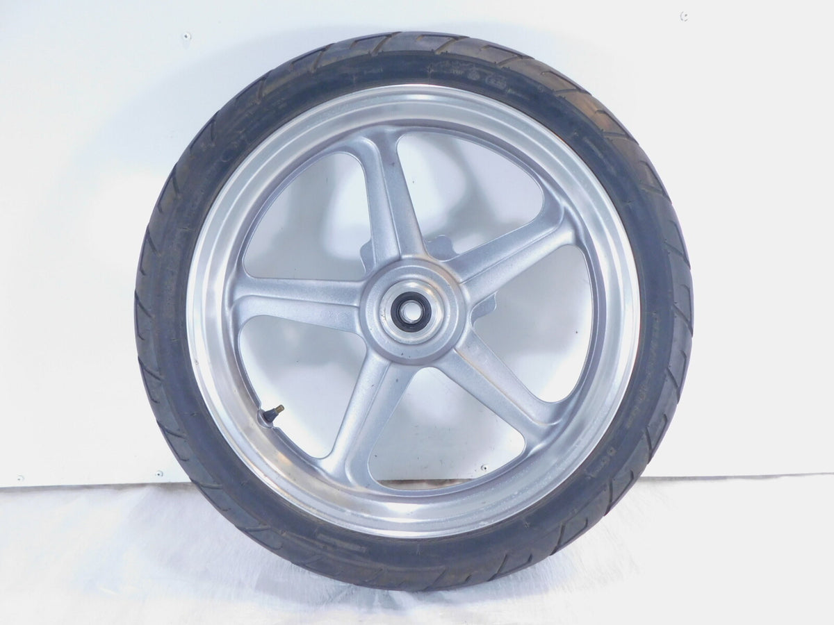 91-03 Honda Nighthawk CB750 Silver Front Wheel Rim & Tire (18"x2.75") -Bent - C3 Cycle