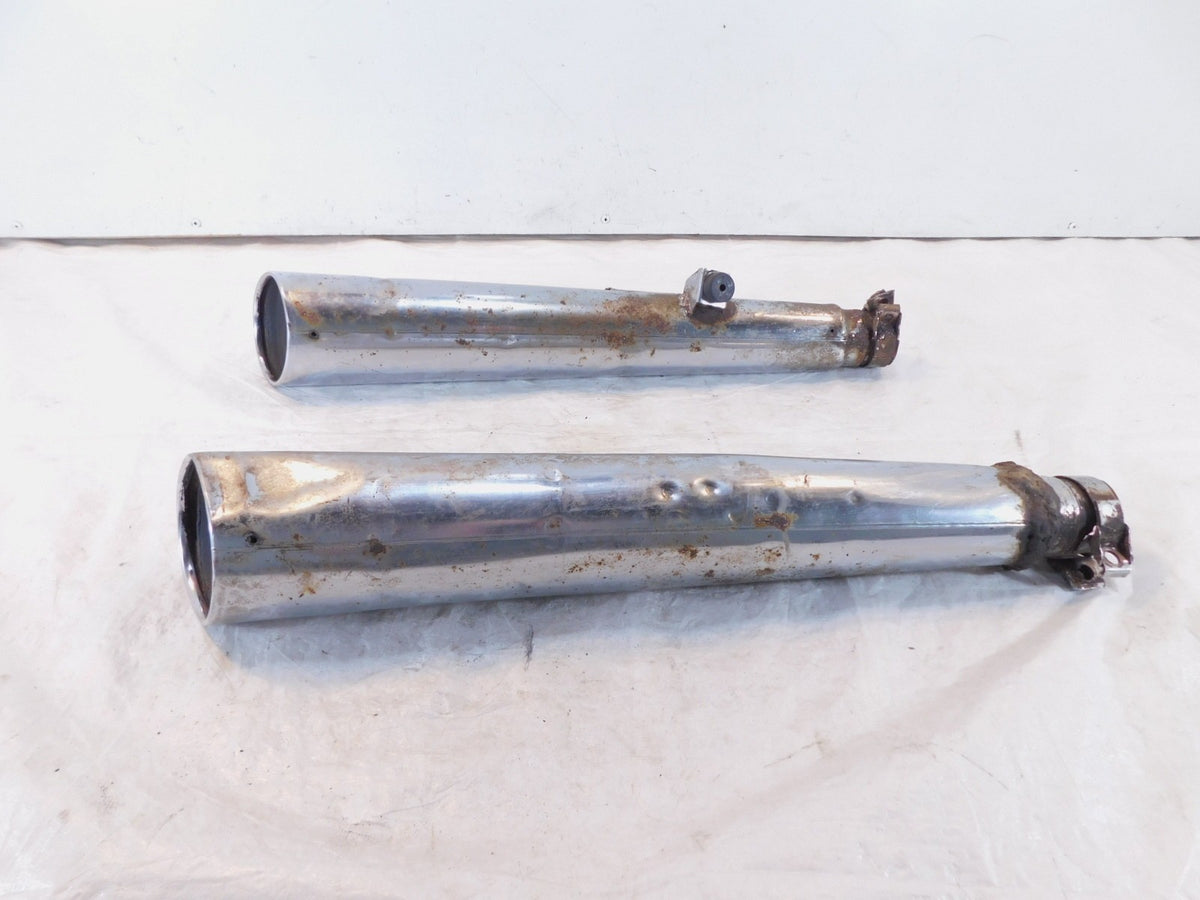 1982-1983 Yamaha XJ750 Maxim 750 Chrome Left/Right Exhaust Muffler System Pipes - C3 Cycle