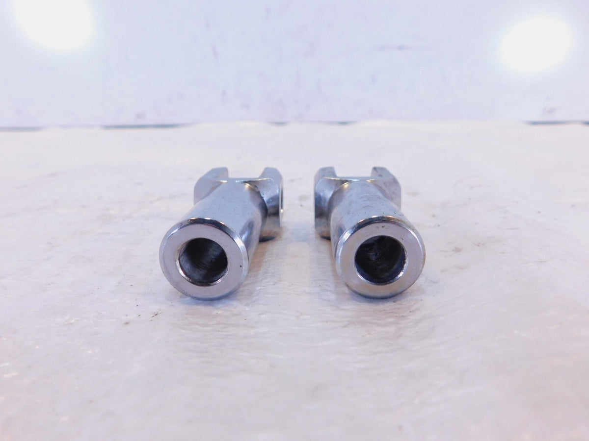Harley Davidson Softail Chrome Passenger Footpeg Peg Bracket Mount Supports Pair - C3 Cycle