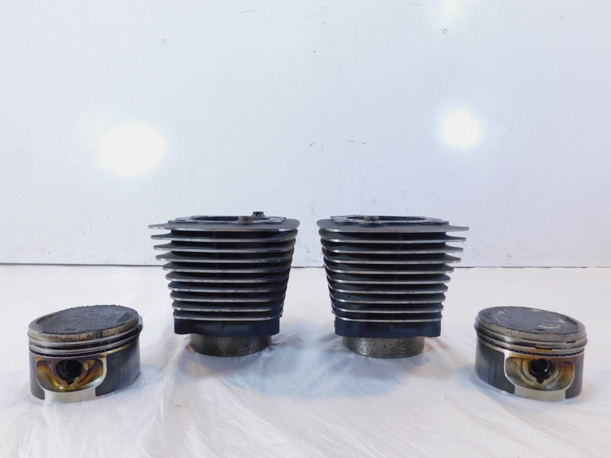 Pair Harley Davidson Sportster 1200 Black Engine Cylinder Barrel Jugs & Pistons - C3 Cycle
