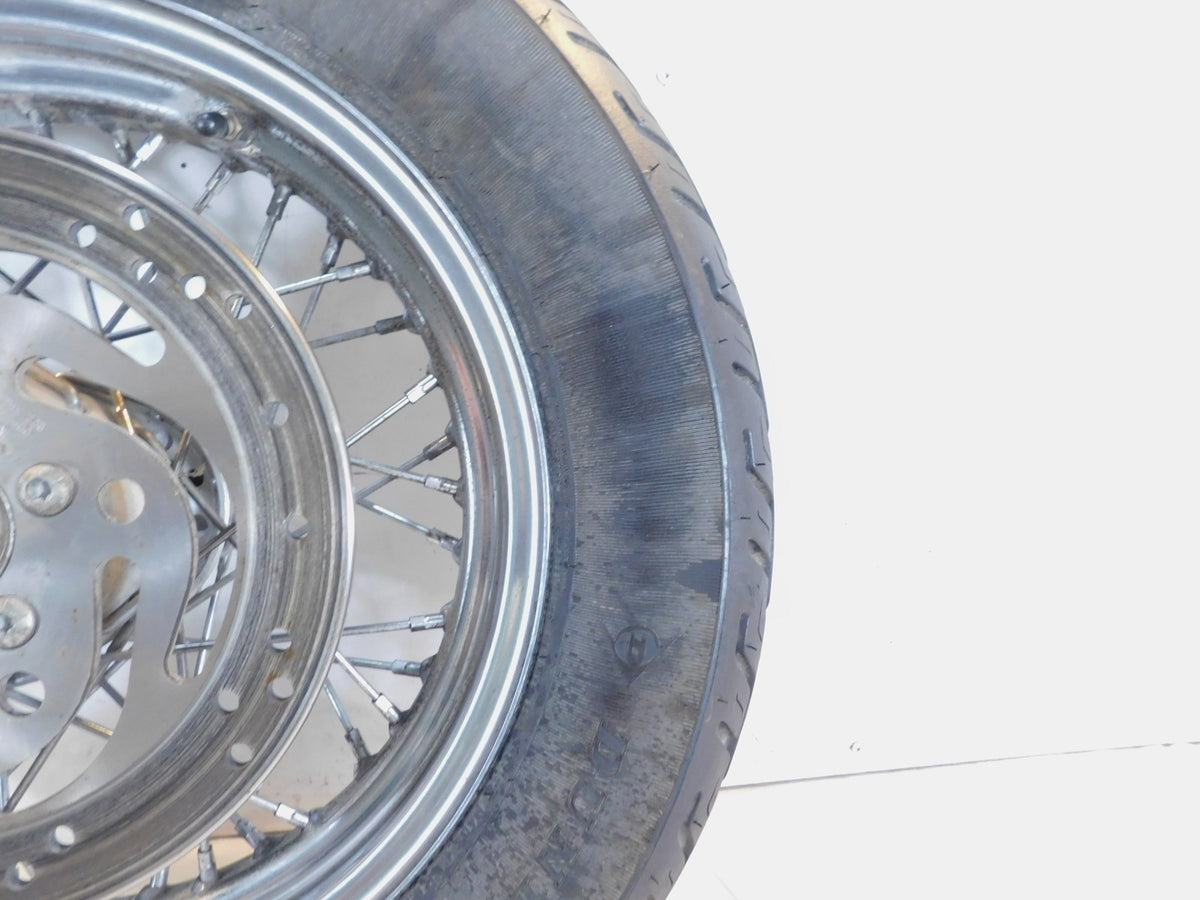 Harley Davidson Softail Heritage & Springer Black Spoked Rear Wheel Rim & Tire - C3 Cycle