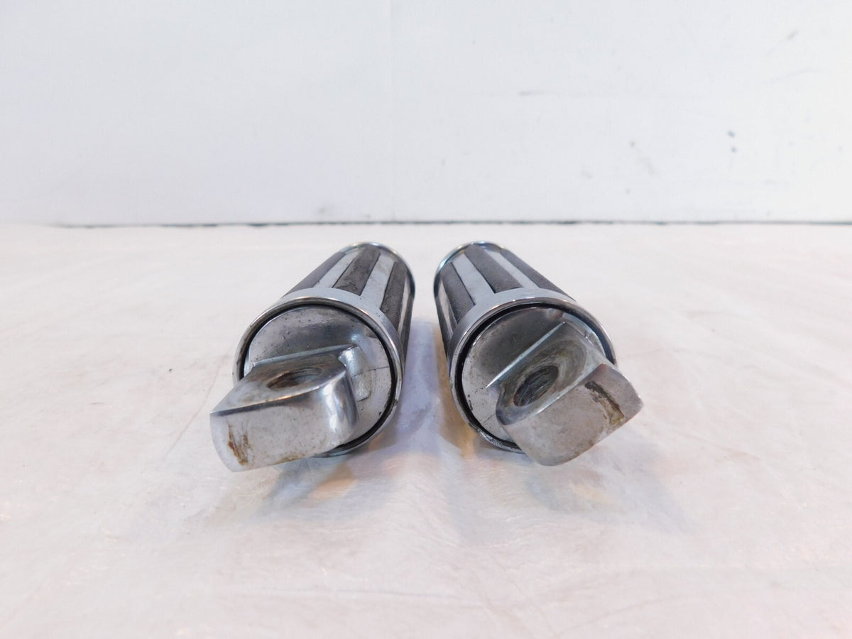 Pair Harley Touring FXR Dyna Sportster & Softail Black ISO Peg Footpeg Footrests - C3 Cycle