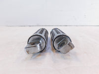 Pair Harley Touring FXR Dyna Sportster & Softail Black ISO Peg Footpeg Footrests - C3 Cycle