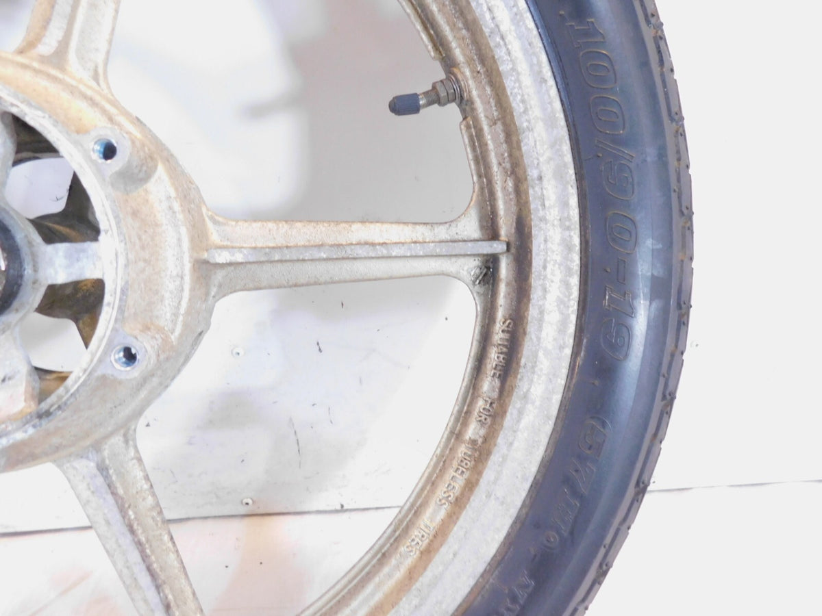 1990-1997 90-97 Yamaha Virago 750 XV750 Silver Cast Front Wheel Rim & Tire - C3 Cycle