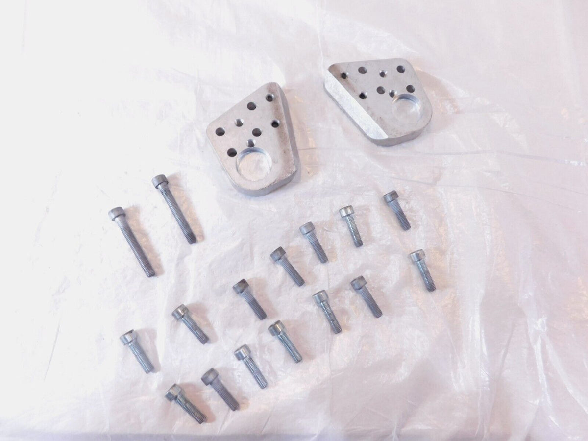 1995-2001 BMW R1100RT 1100 RT Silver Left/Right Handlebar Handle Riser Plates - C3 Cycle